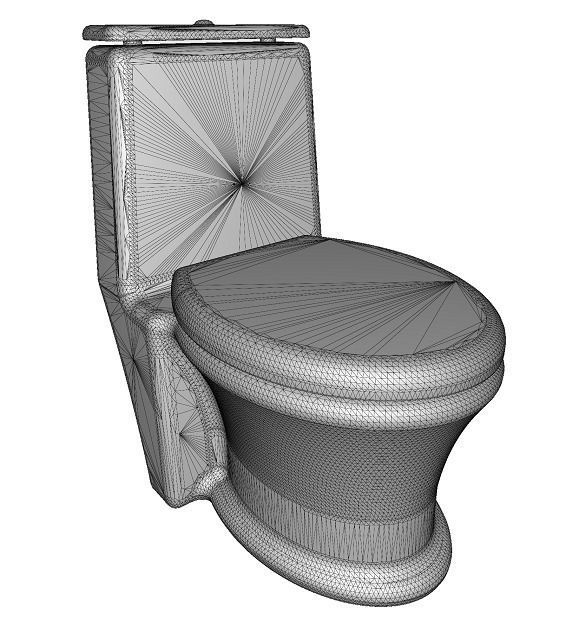 Elegant Sanitary Ware Low-poly 3D model_3