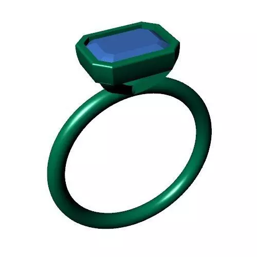 Emerald Ring Free 3D print model