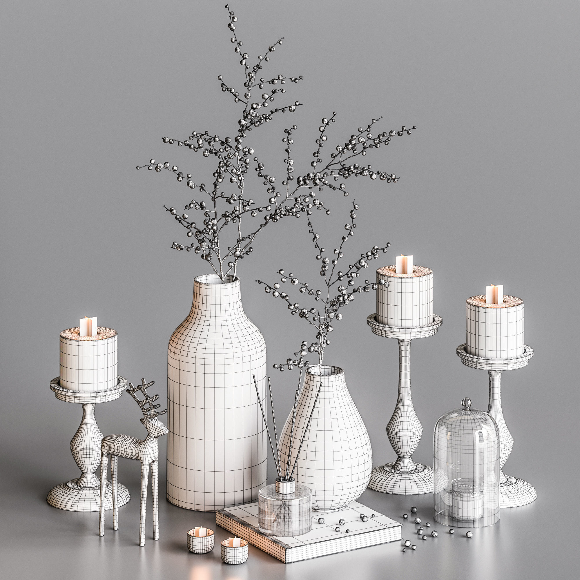 Decorative set 34 3D model_4