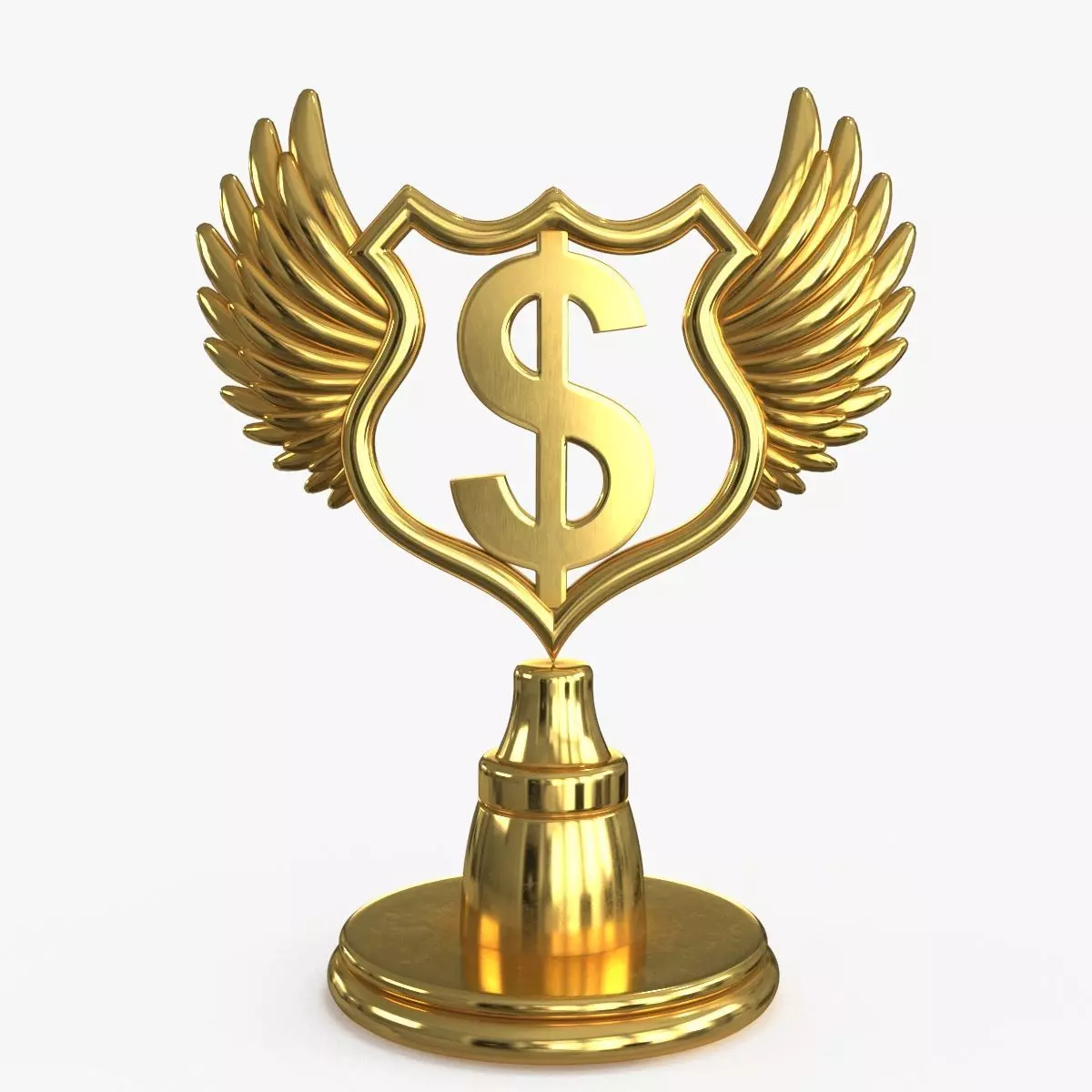 Award Trophy 02 Low-poly 3D model_0