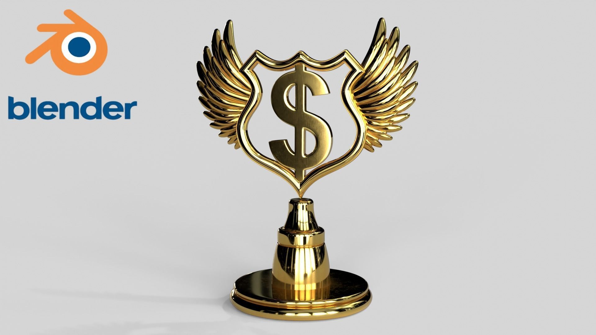 Award Trophy 02 Low-poly 3D model_3