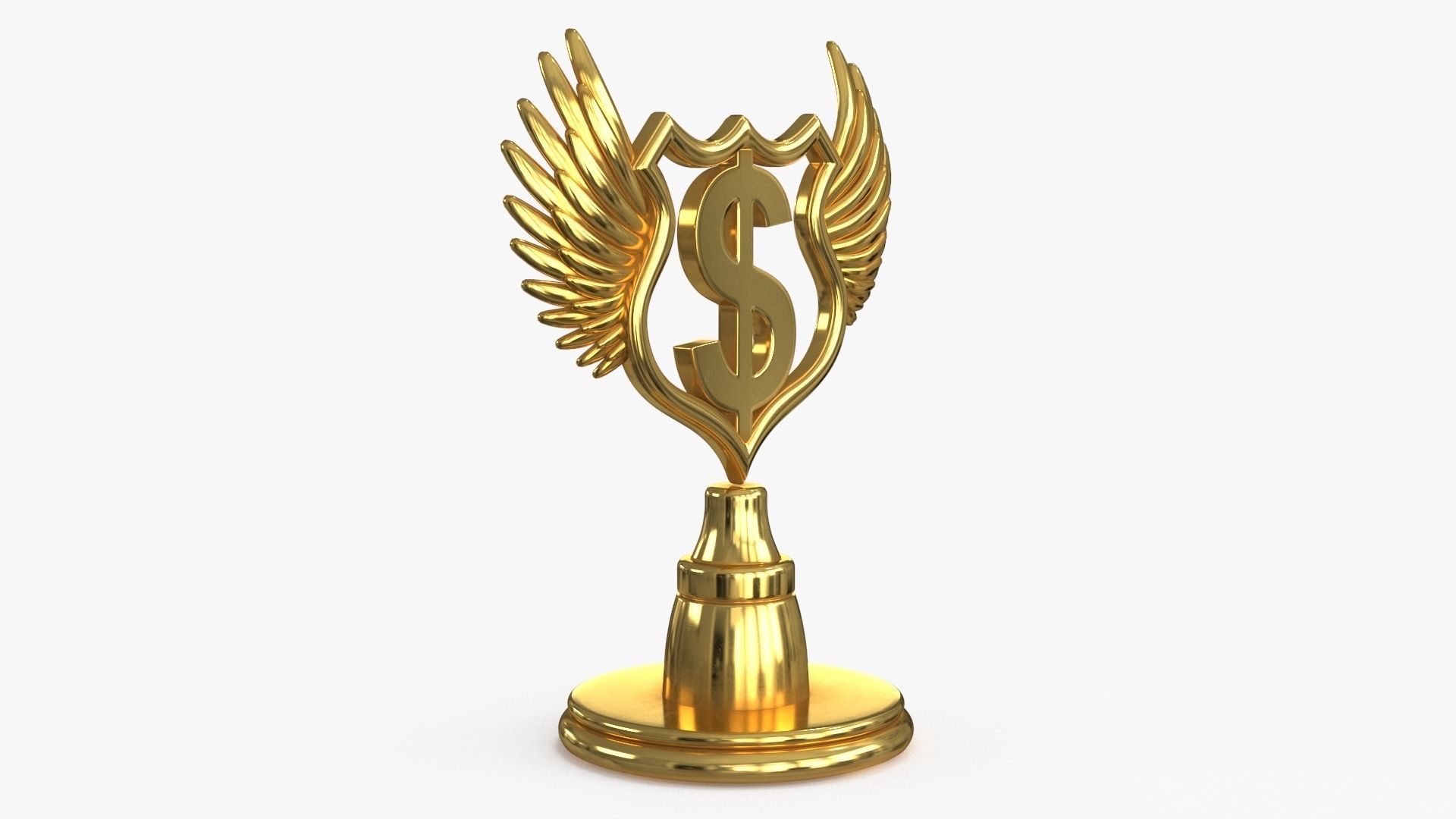 Award Trophy 02 Low-poly 3D model_10