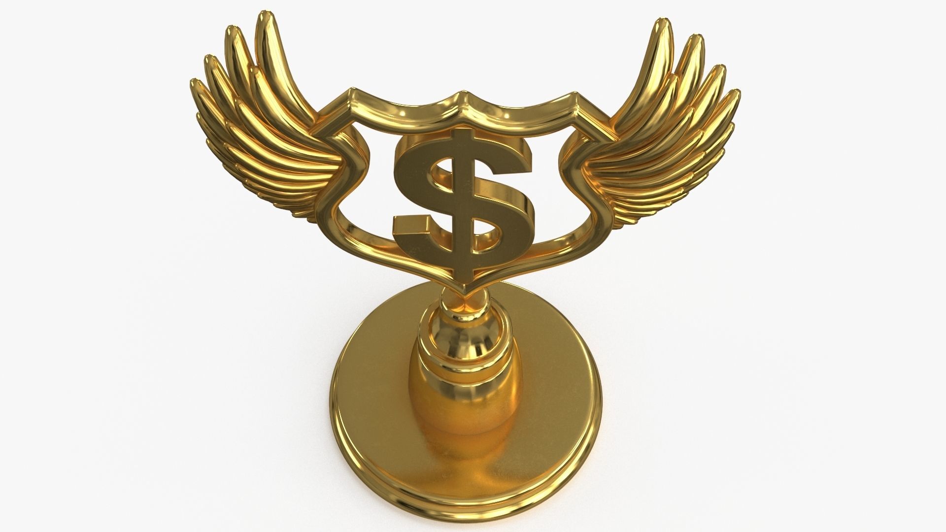 Award Trophy 02 Low-poly 3D model_11