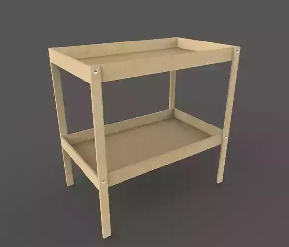 Changing Table Low-poly 3D model