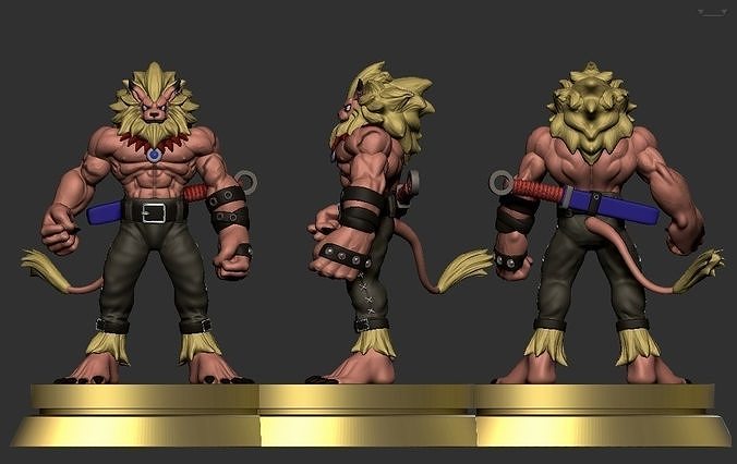 Leomon statue for 3d impression 3D print model