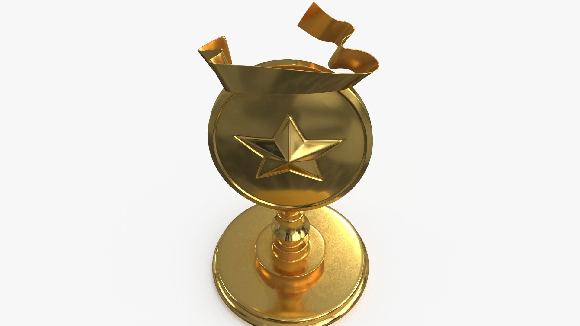 Award Trophy 04 Low-poly 3D model_11