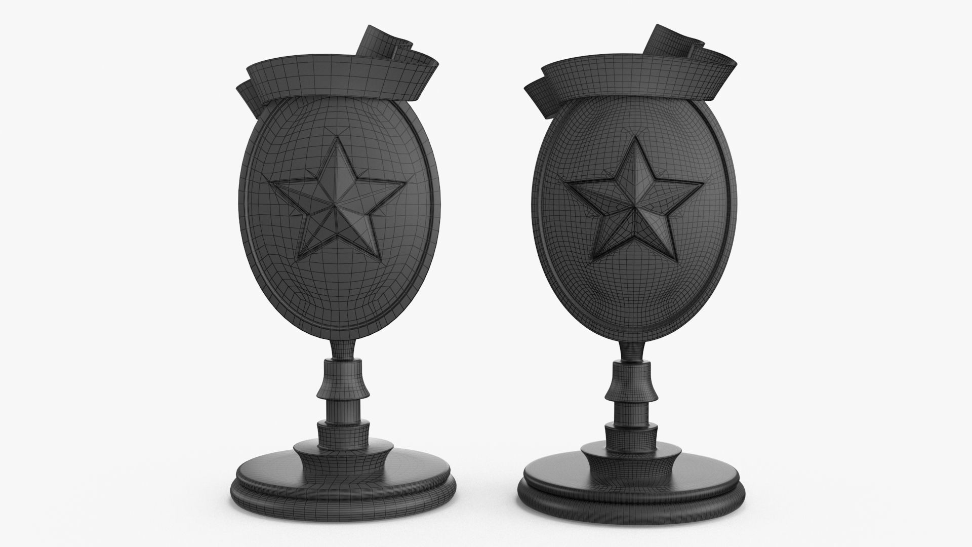 Award Trophy 04 Low-poly 3D model_12