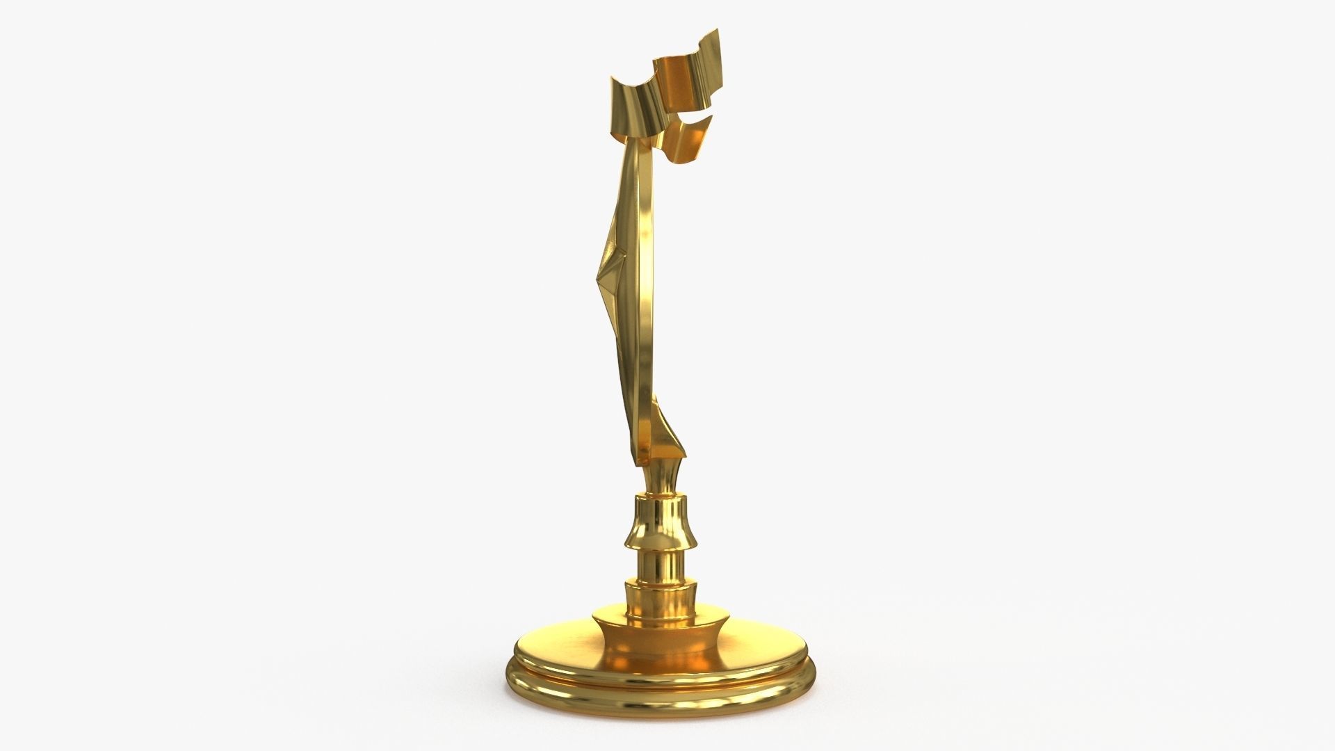 Award Trophy 04 Low-poly 3D model_5