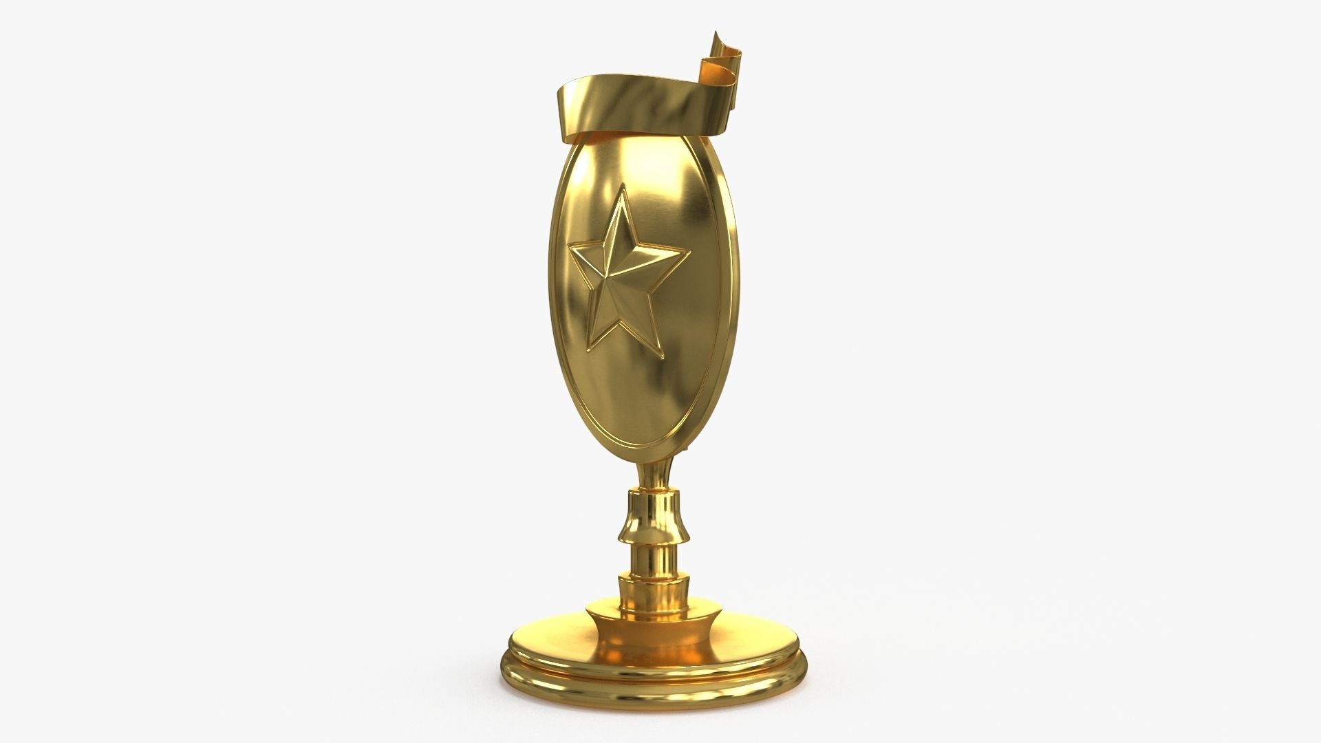Award Trophy 04 Low-poly 3D model_4