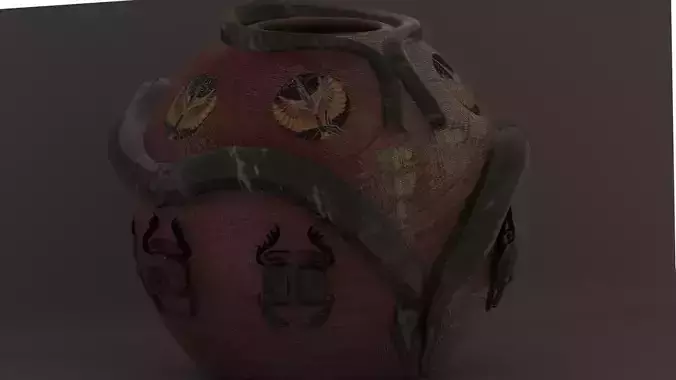 ancient pottery pot 3D model
