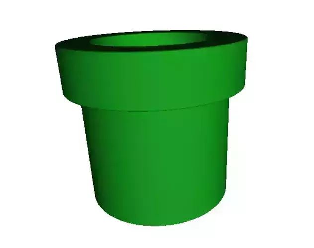 Super Mario Bros 3D Model Tube Plant Pot 3D print model