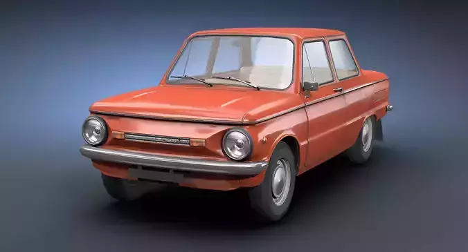 ZAZ-968 Low-Poly old car