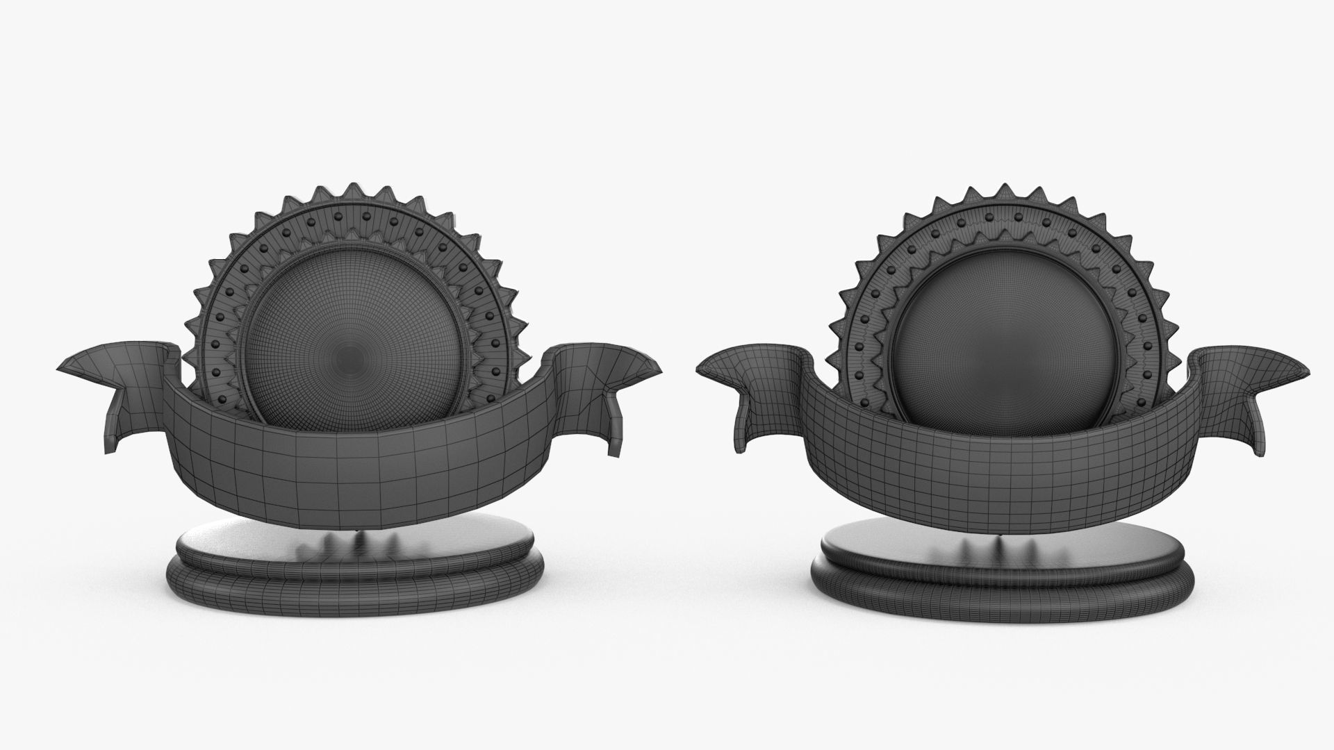 Award Trophy 06 Low-poly 3D model_12