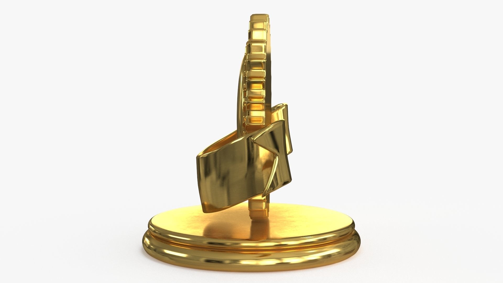 Award Trophy 06 Low-poly 3D model_5