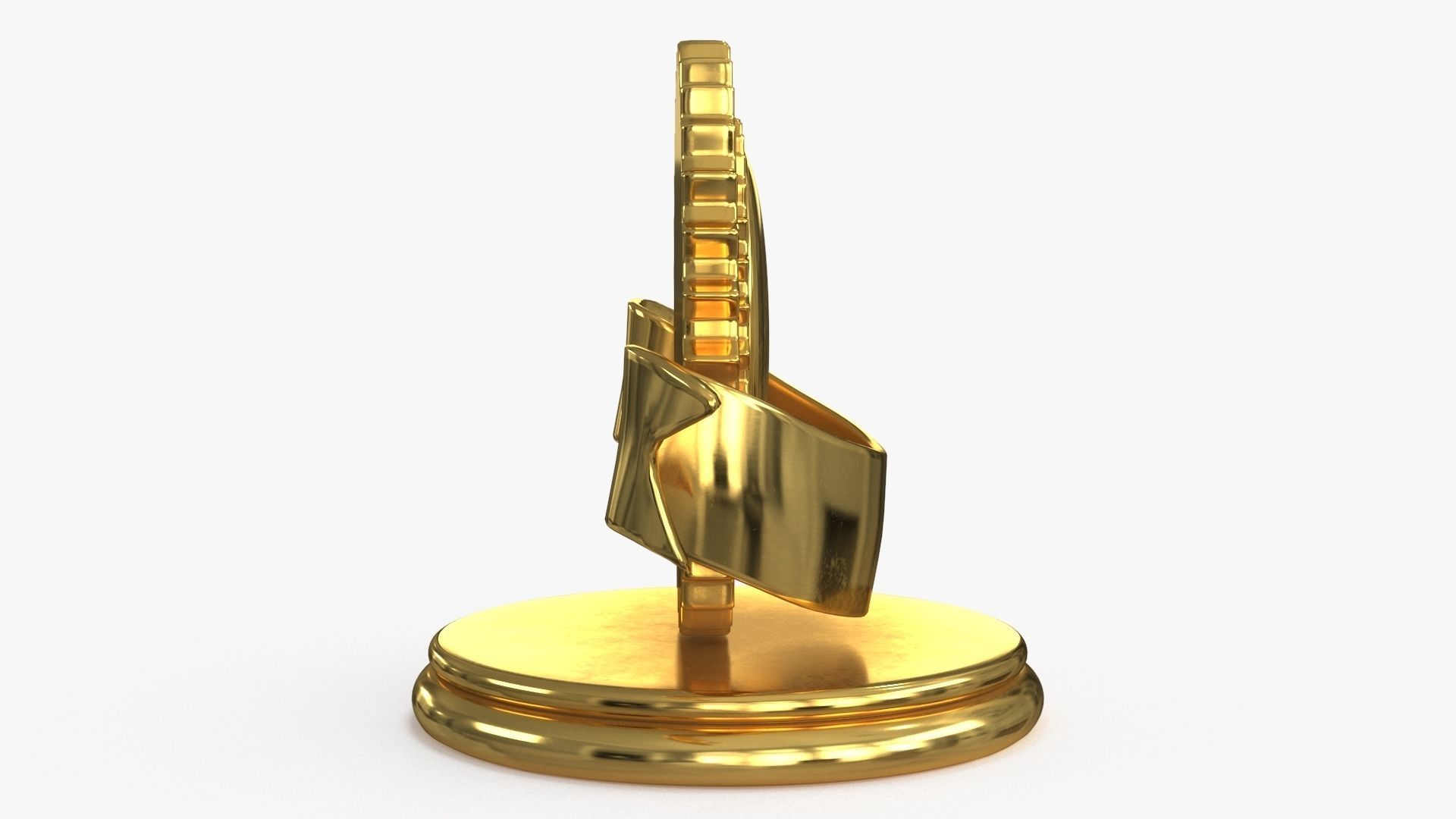 Award Trophy 06 Low-poly 3D model_9