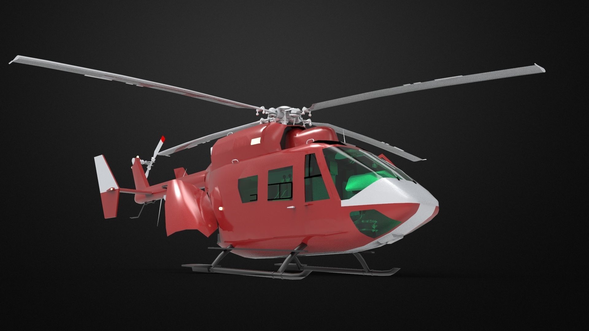 MBB Kawasaki BK 117 3D model_1