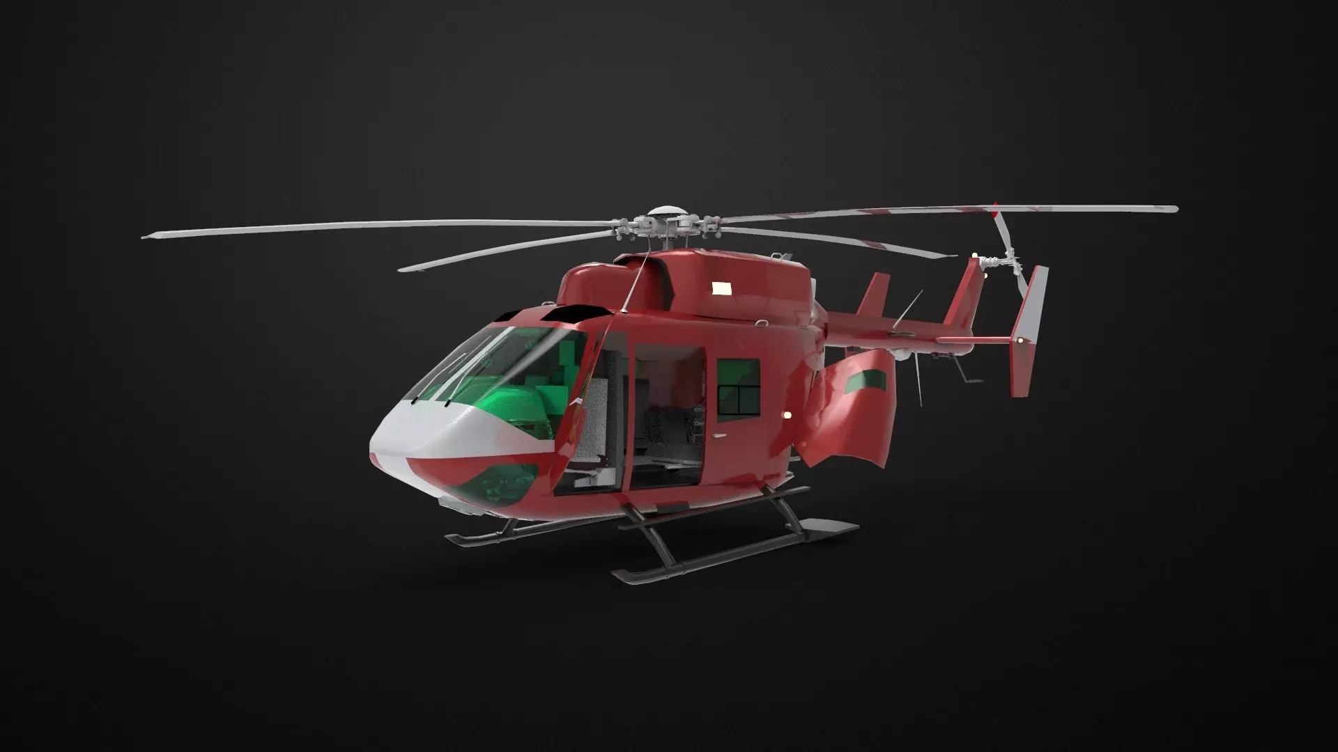 MBB Kawasaki BK 117 3D model_0