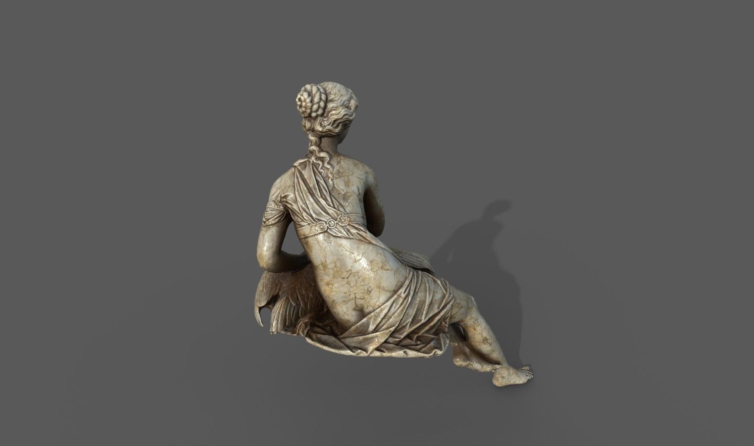 Statue of  Thetis Low-poly 3D model_11