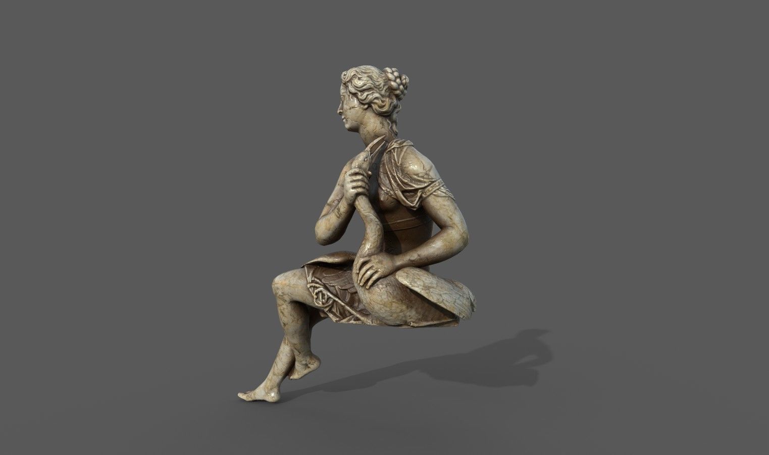 Statue of  Thetis Low-poly 3D model_9