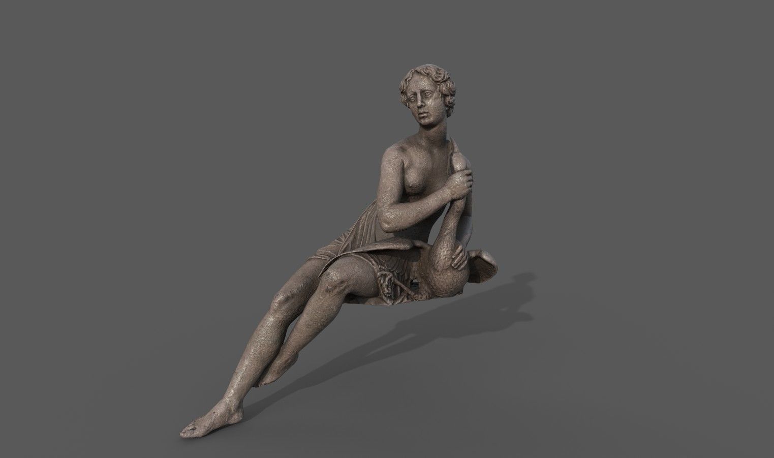 Statue of  Thetis Low-poly 3D model_1