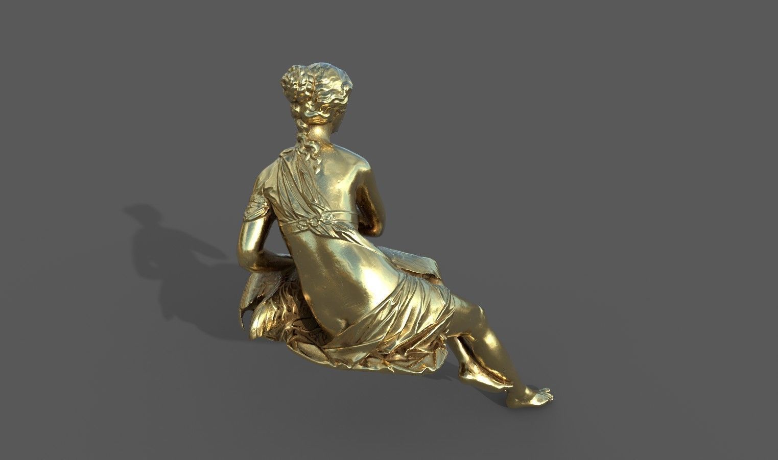 Statue of  Thetis Low-poly 3D model_22