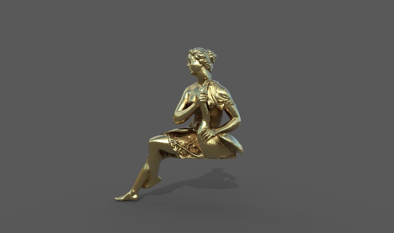 Statue of  Thetis Low-poly 3D model_20