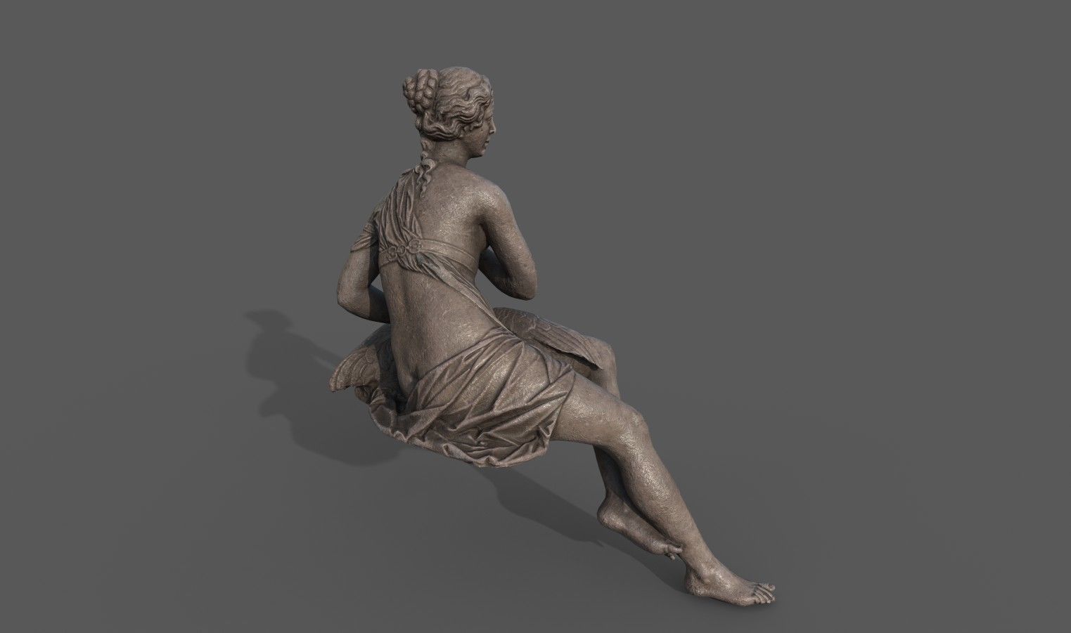 Statue of  Thetis Low-poly 3D model_6