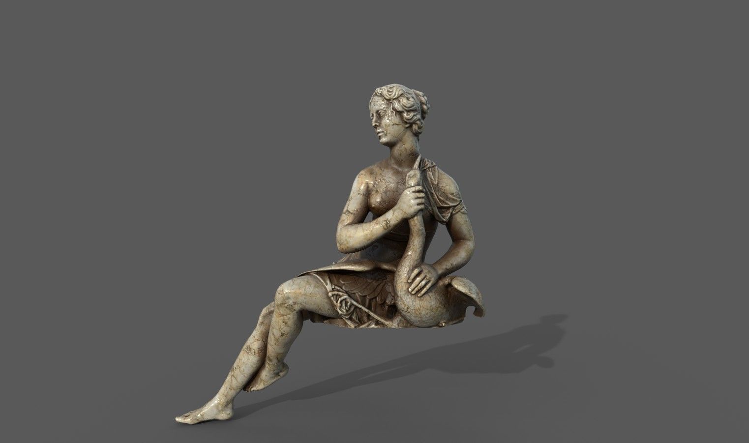 Statue of  Thetis Low-poly 3D model_8