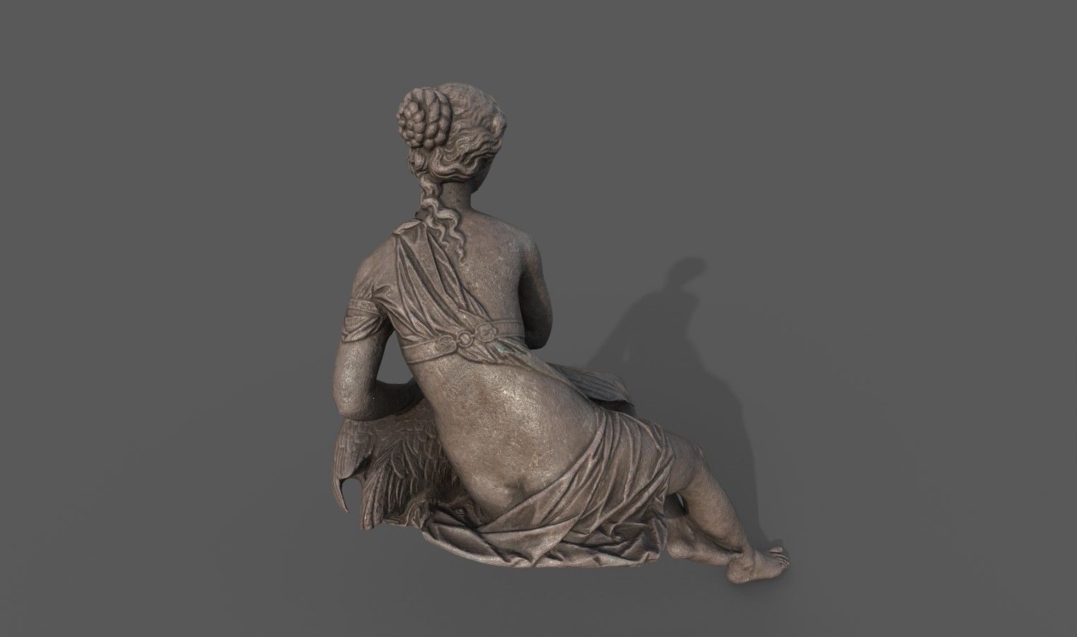 Statue of  Thetis Low-poly 3D model_5