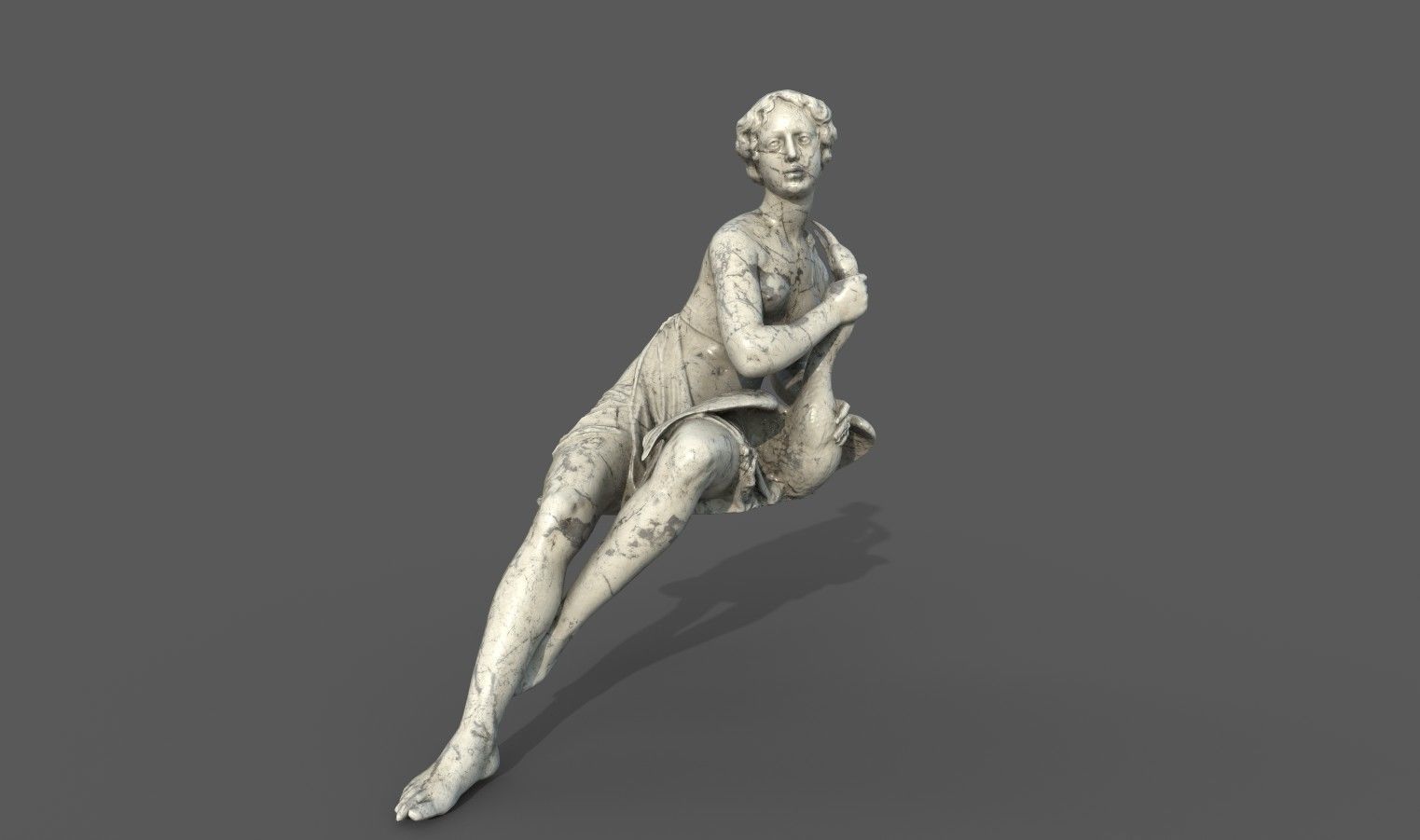 Statue of  Thetis Low-poly 3D model_14