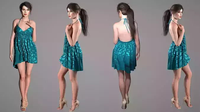 BacklessDress woman in dress