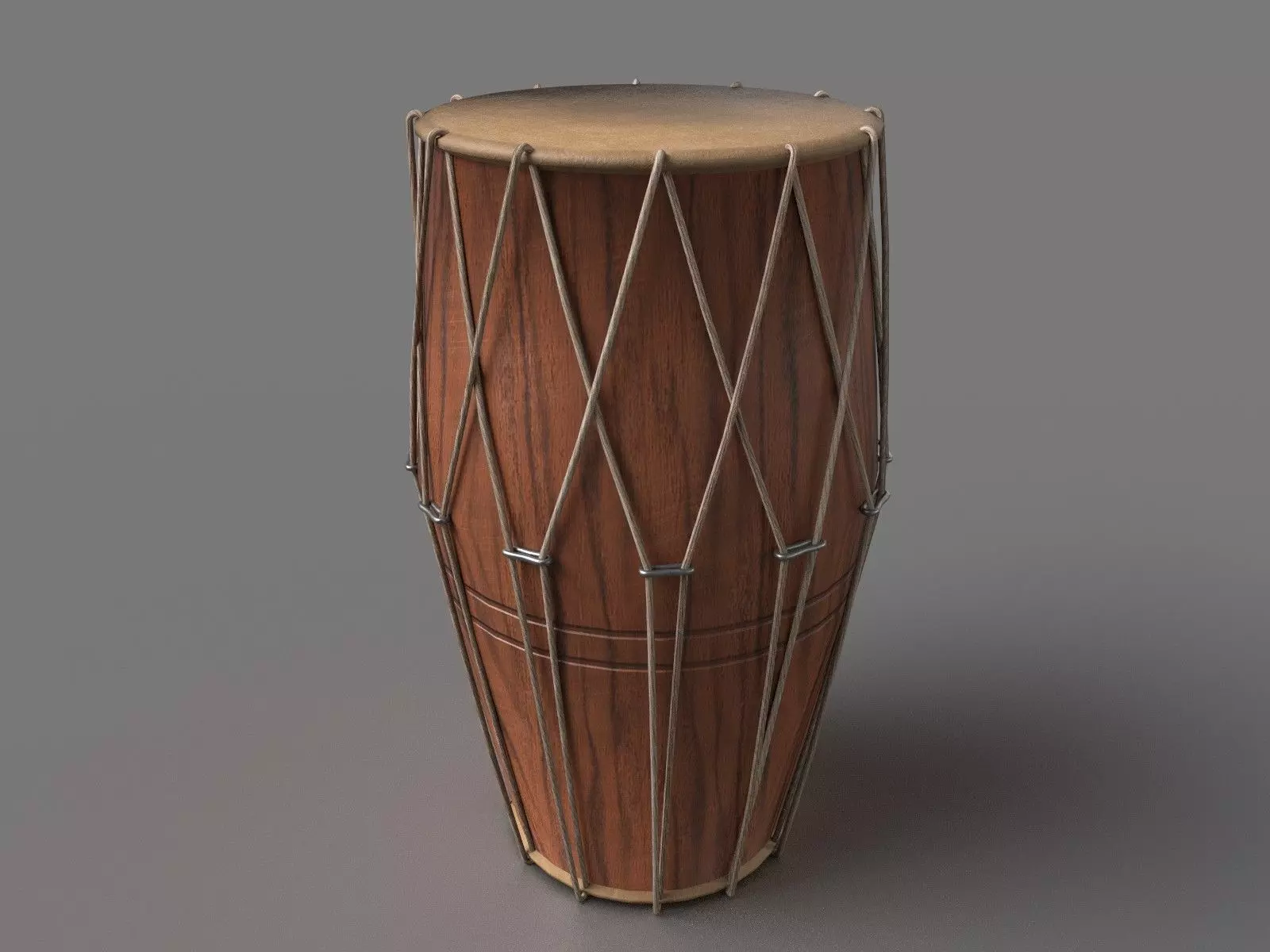 Dholak Drum 3D model_0
