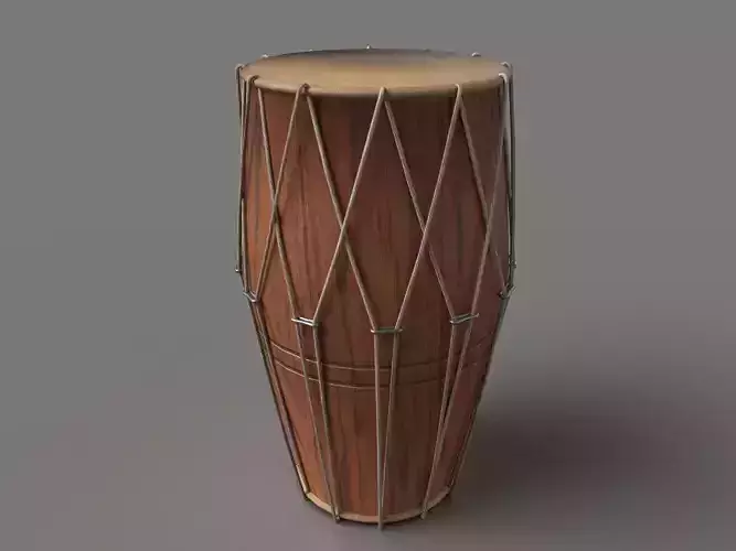 Dholak Drum 3D model