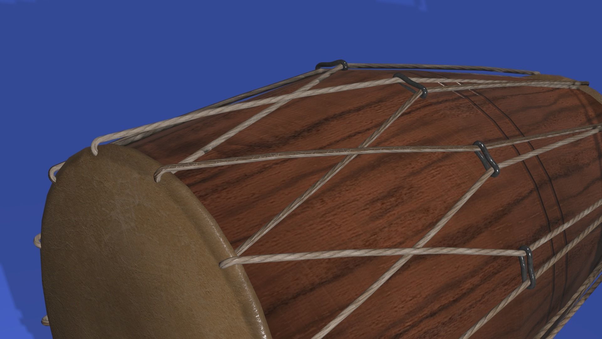 Dholak Drum 3D model_3