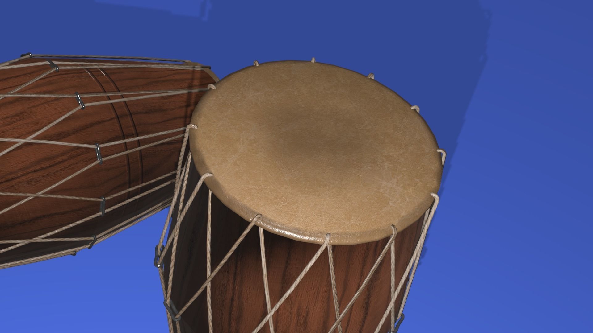Dholak Drum 3D model_2