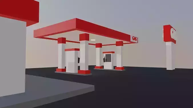 Low Poly - Gas Station