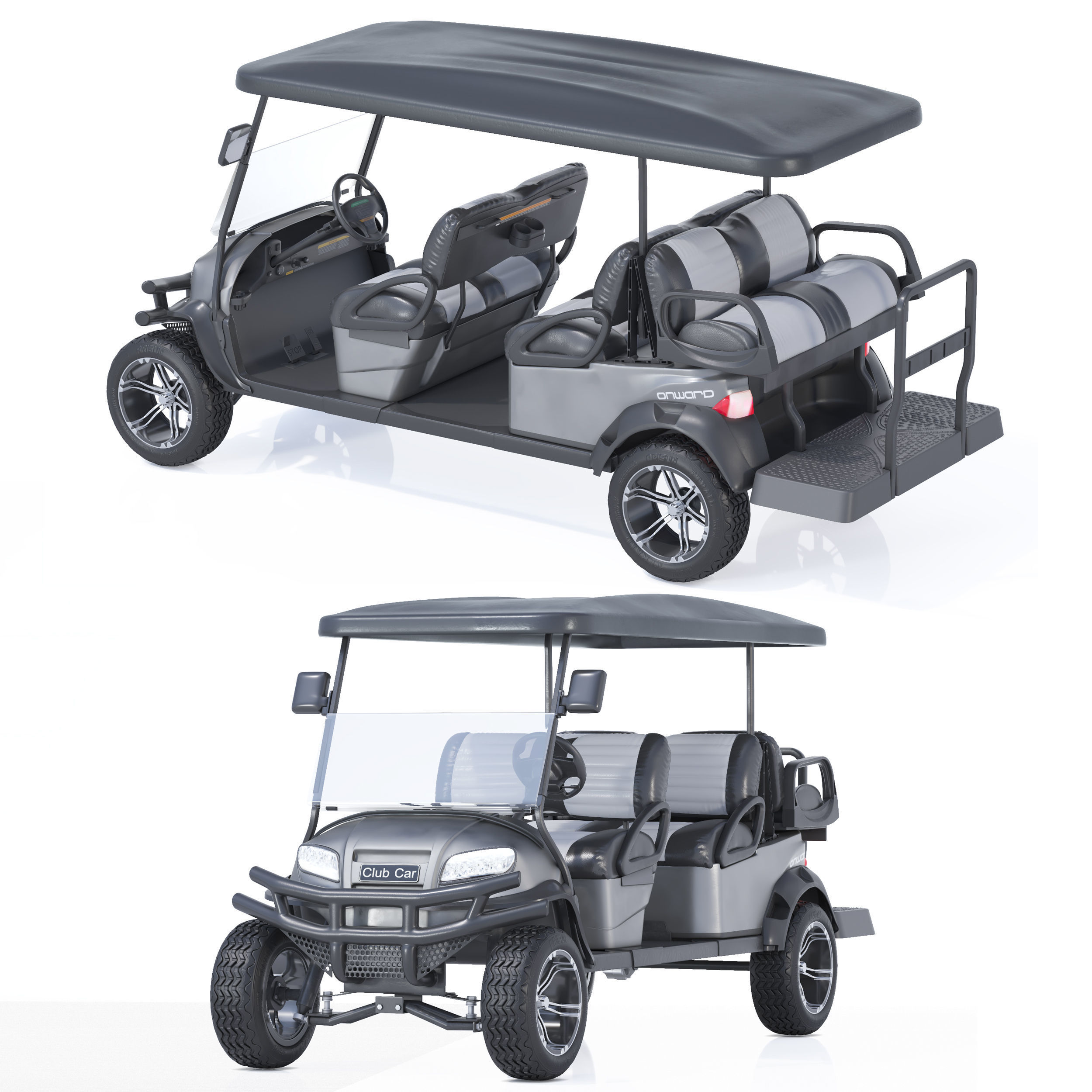 Golf Club Car 3D model_3