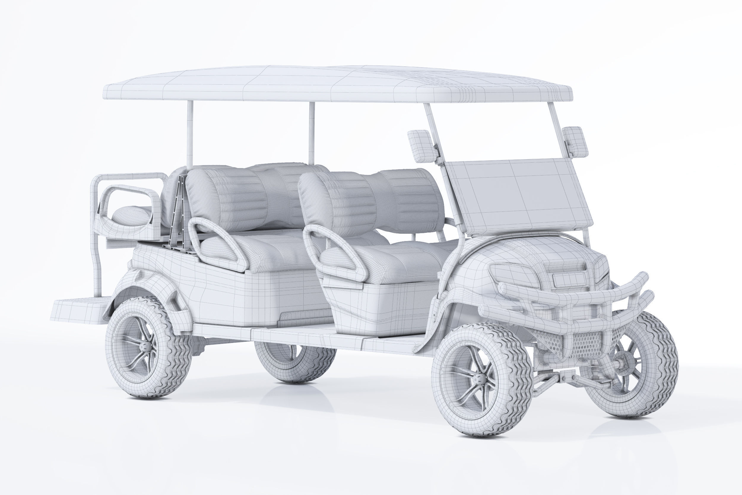 Golf Club Car 3D model_7