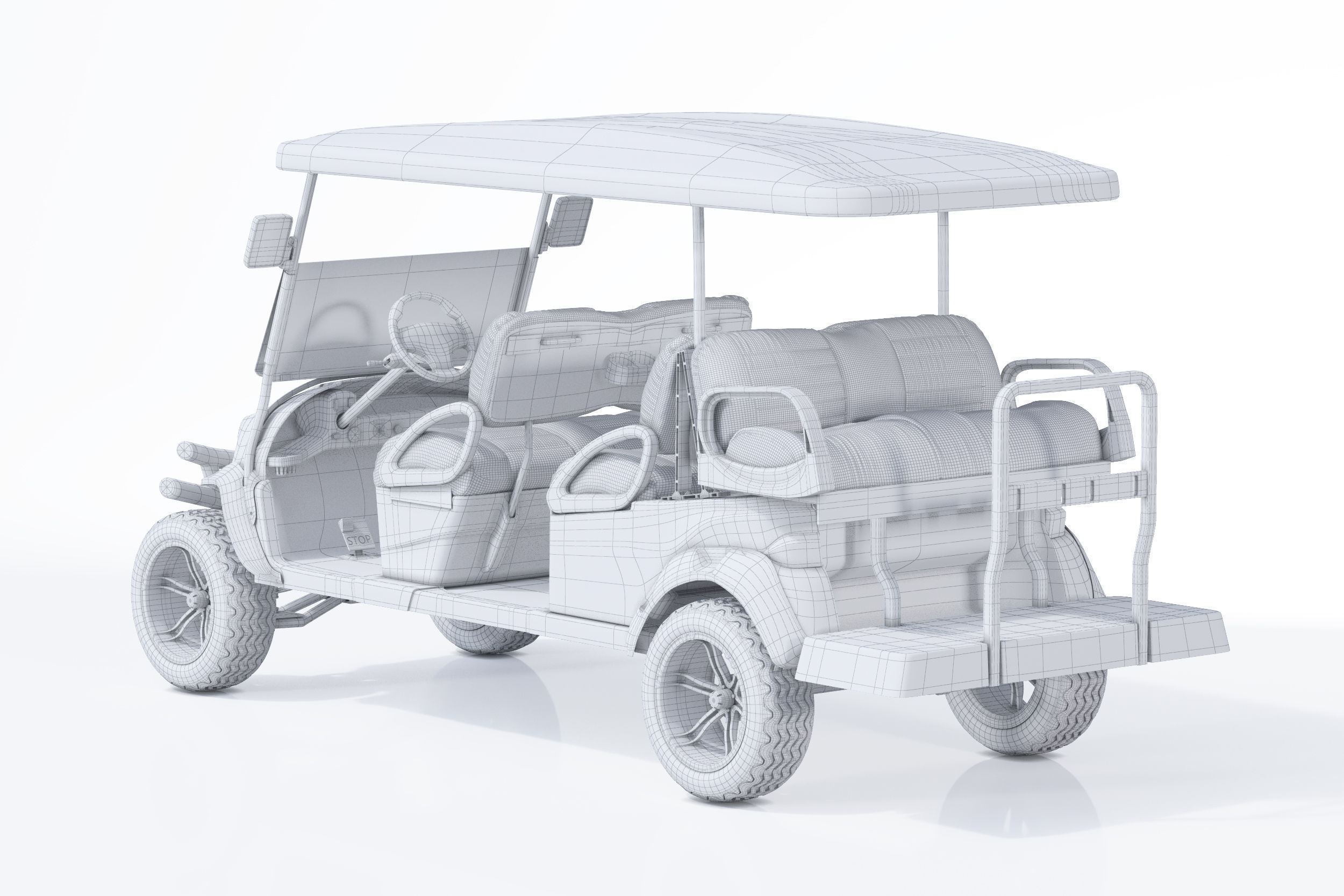 Golf Club Car 3D model_8