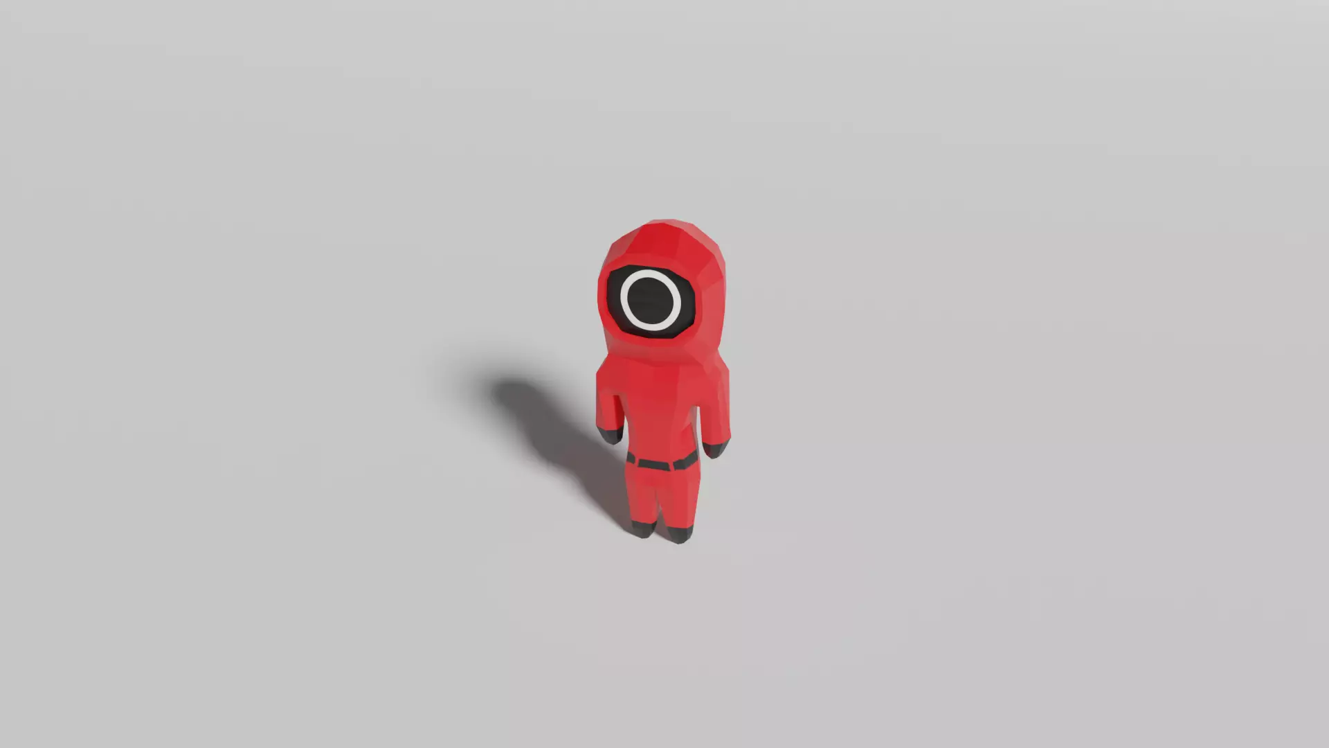 Low-Poly Squid Game Character Circle Free low-poly 3D model