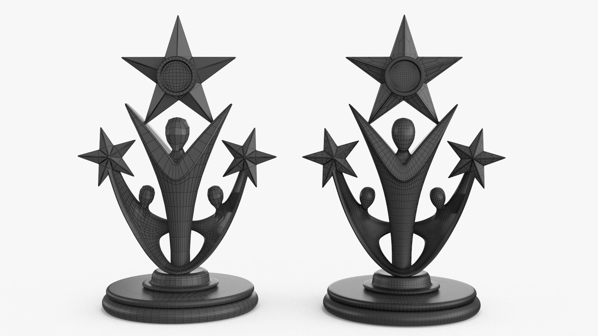 Award Trophy Collection 14 pieces Low-poly 3D model_58