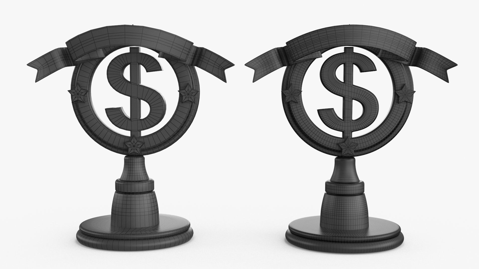 Award Trophy Collection 14 pieces Low-poly 3D model_49