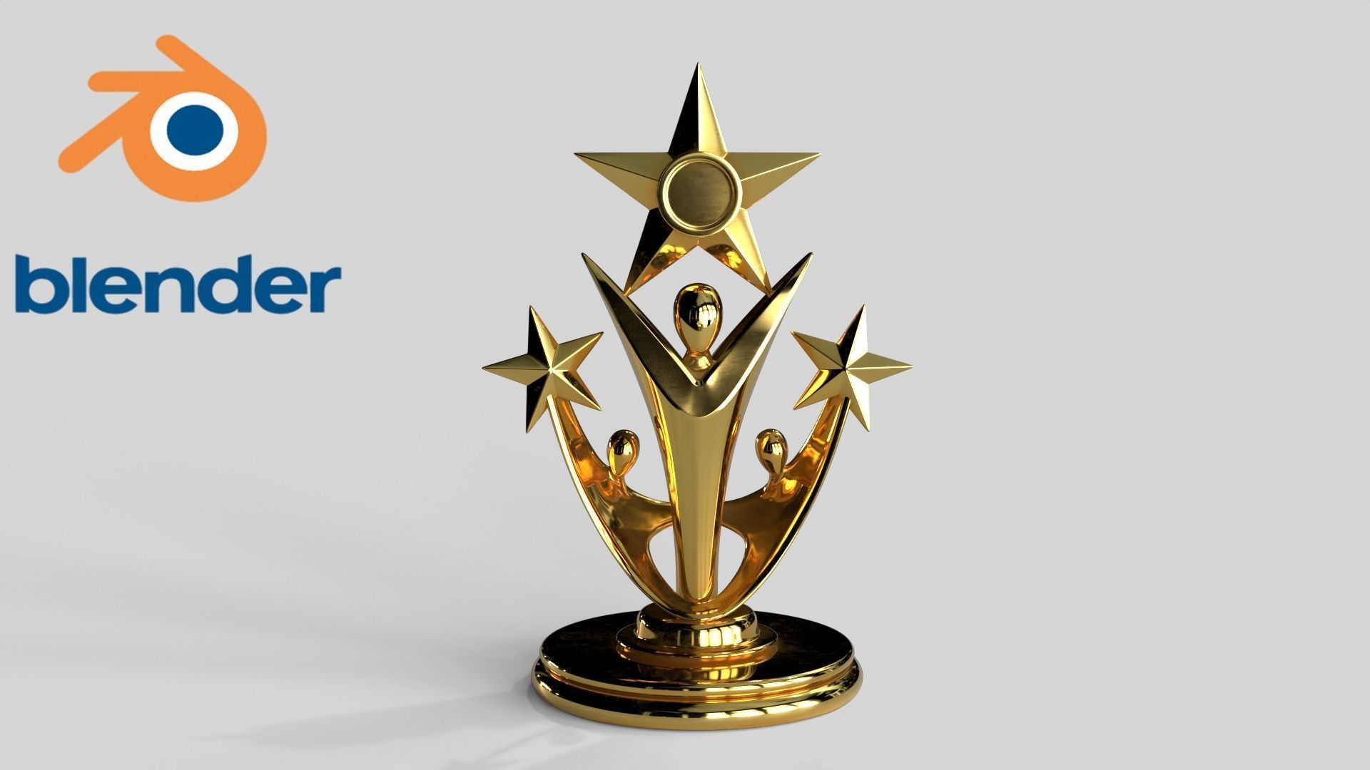 Award Trophy Collection 14 pieces Low-poly 3D model_18