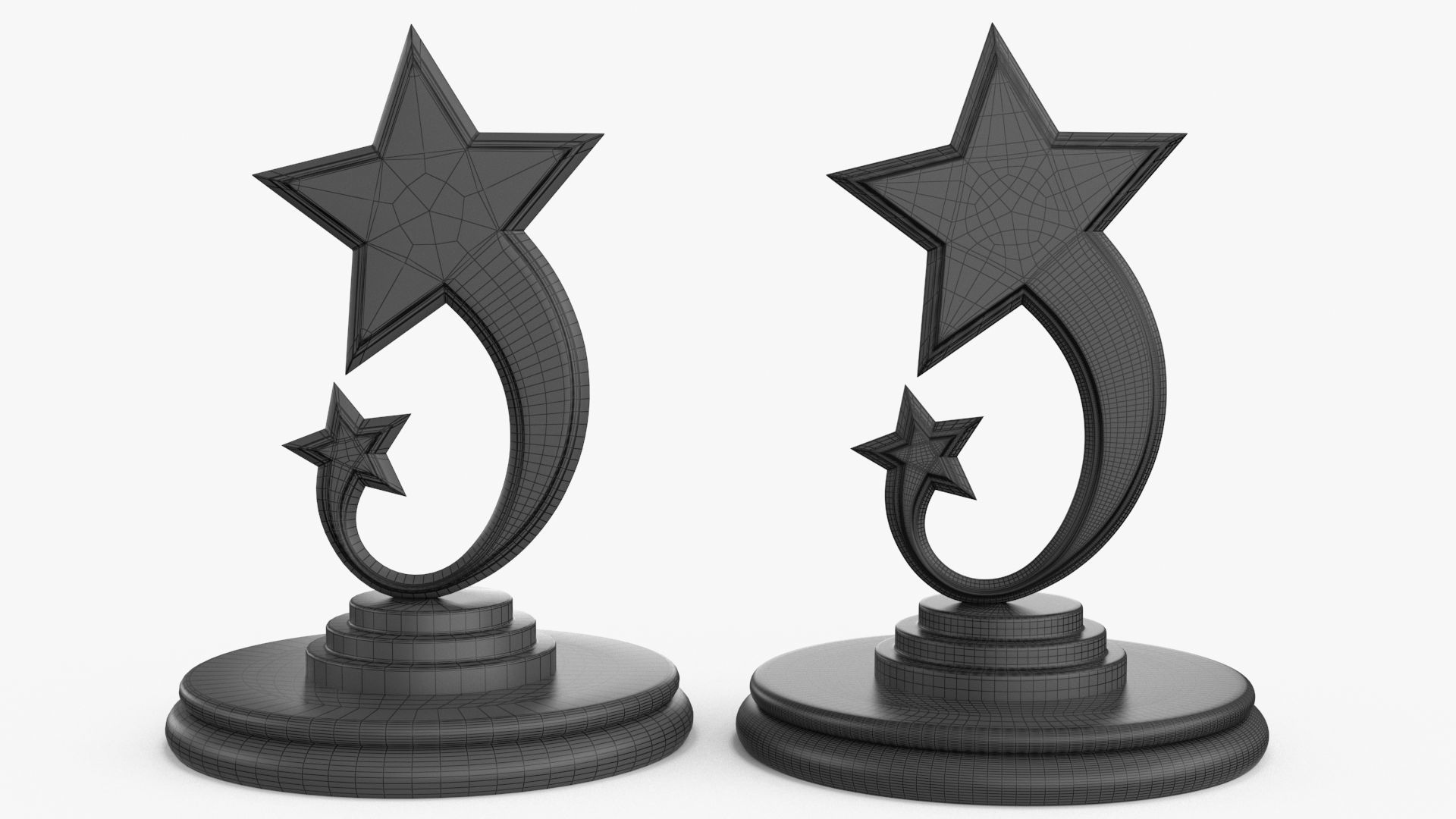 Award Trophy Collection 14 pieces Low-poly 3D model_52