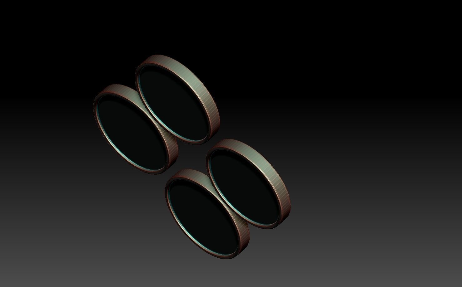 scull three skulls 3D print model_6