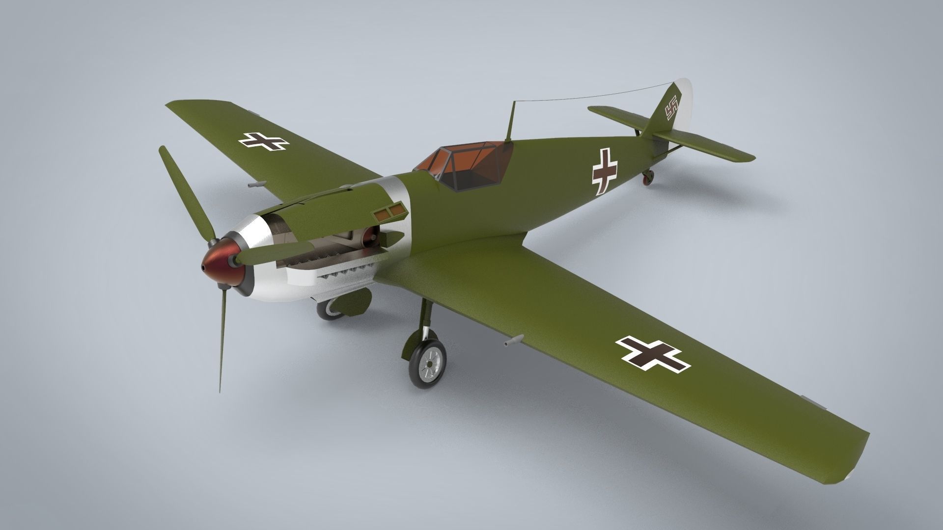 Messerschmitt Bf 109 3D model_2