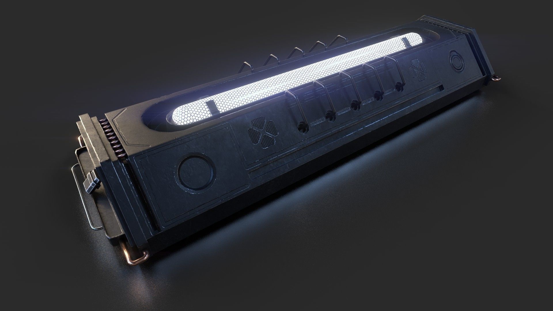 scifi light pack  Low-poly 3D model_3