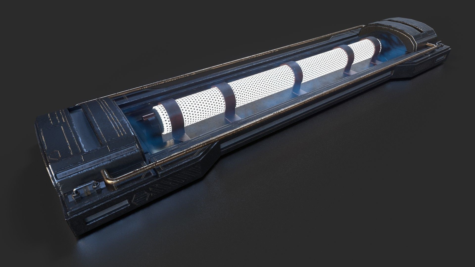 scifi light pack  Low-poly 3D model_7