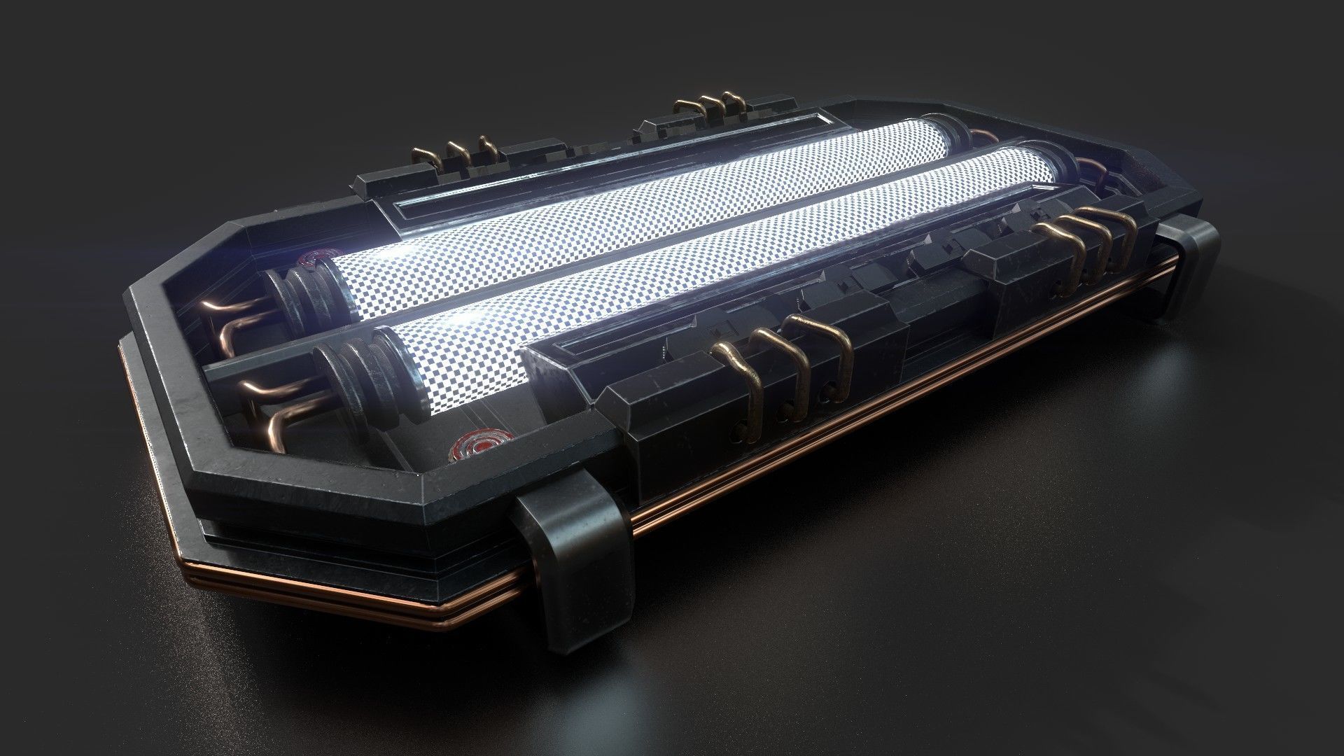 scifi light pack  Low-poly 3D model_6