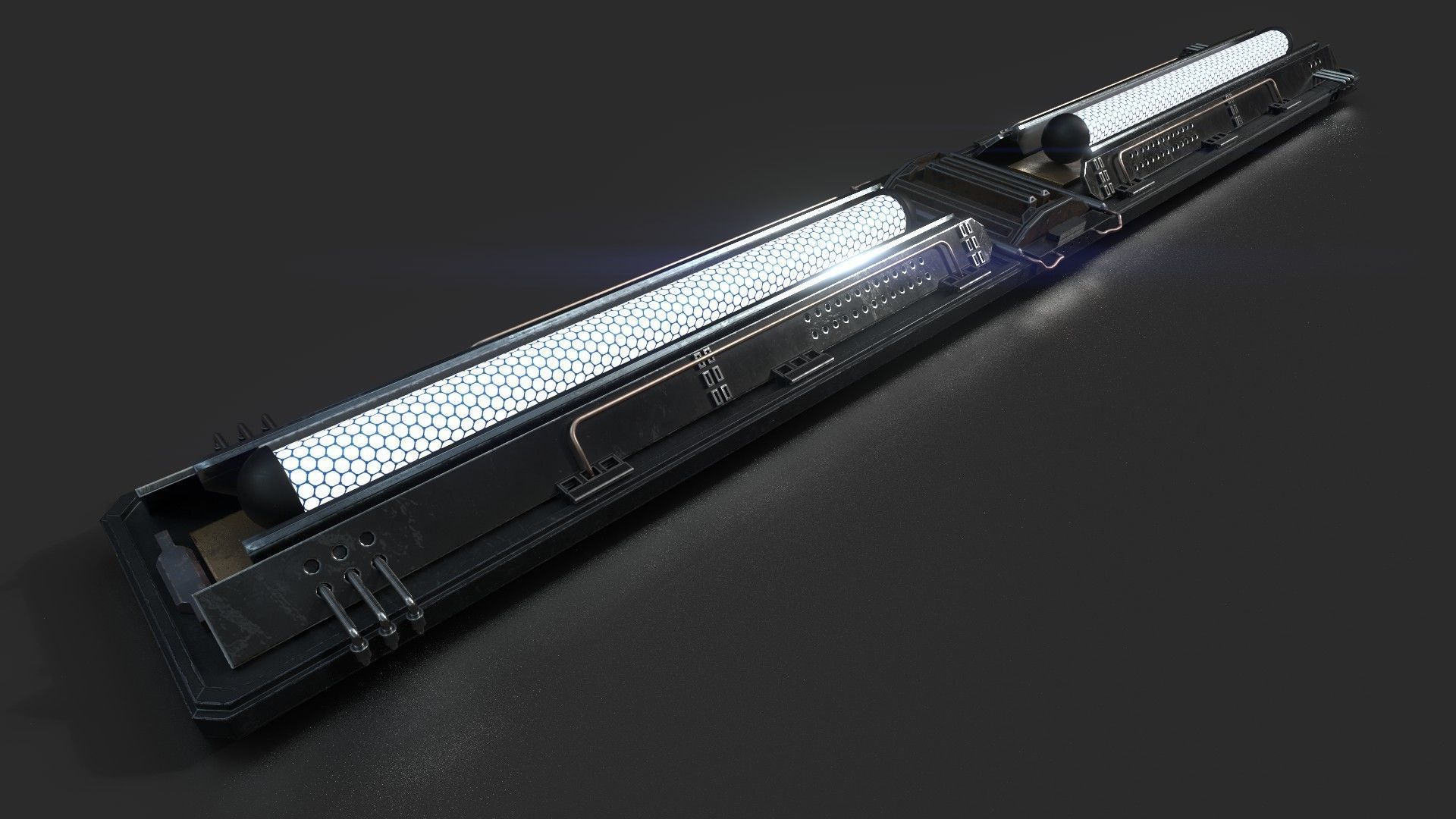 scifi light pack  Low-poly 3D model_4